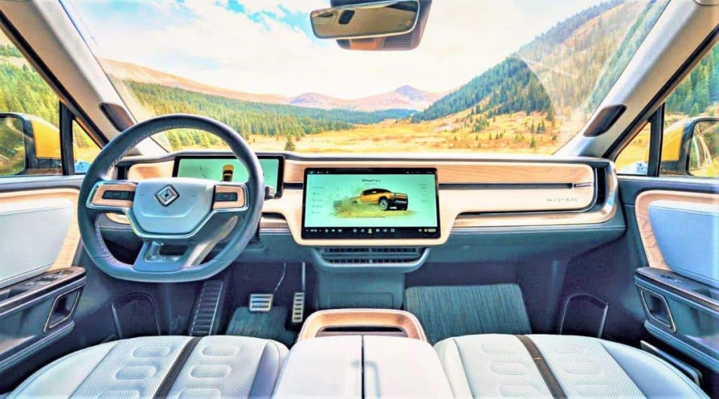 Rivian r1t 2023 interior, fast electric cars best review